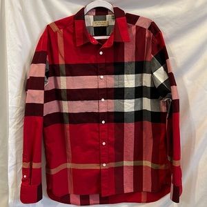 Burberry London England Dress shirt size Xl mens